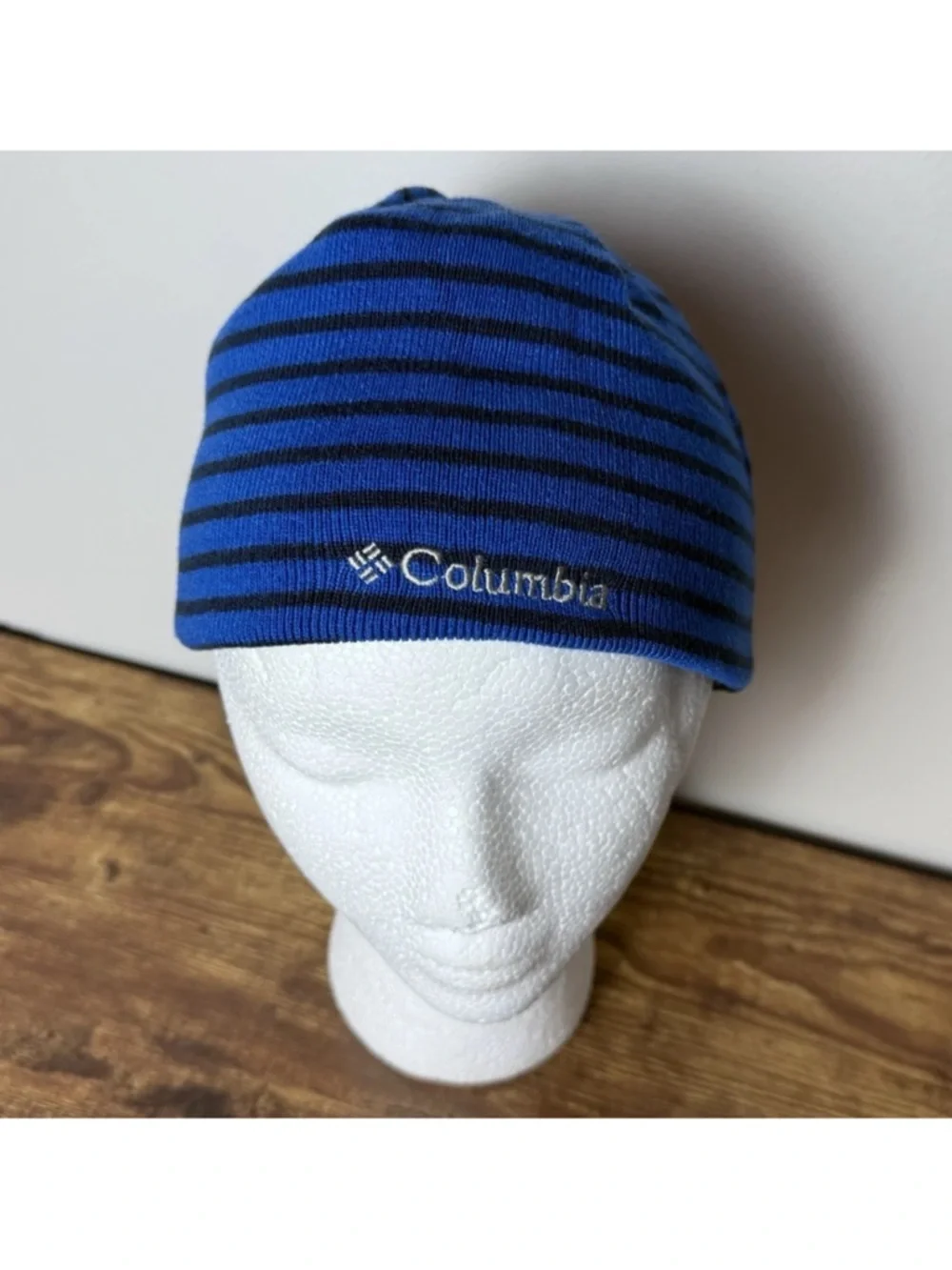 Columbia Kids Blue Patterned Knit Beanie